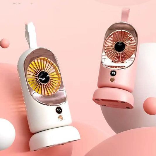 Ventilateur électrique portatif  à effet réfrigérant – rechargeable via USB pour usage domestique