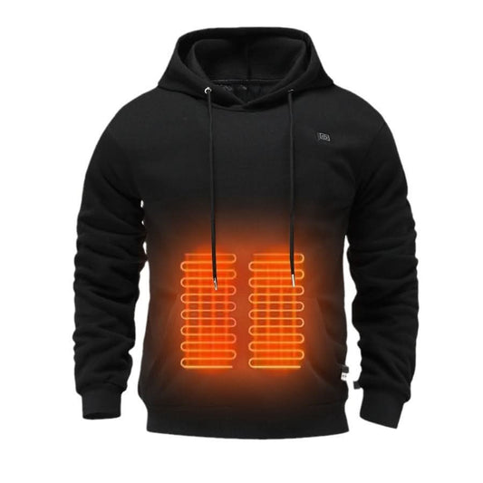 Sweat à capuche chauffant homme – USB, intérieur brossé, chaleur douce