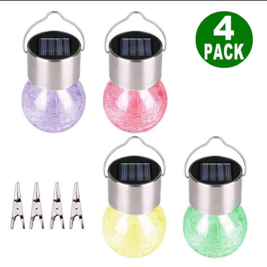 Lustre Solaire Extérieur à Boules en Verre