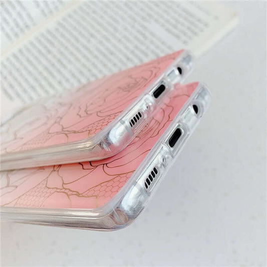 Coque Rose Élégante pour Samsung