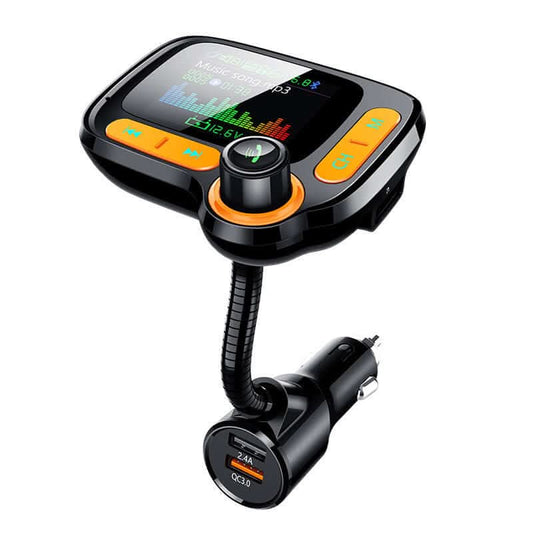 Lecteur Bluetooth voiture – Écran couleur, appels mains libres, QC 3.0, MP3