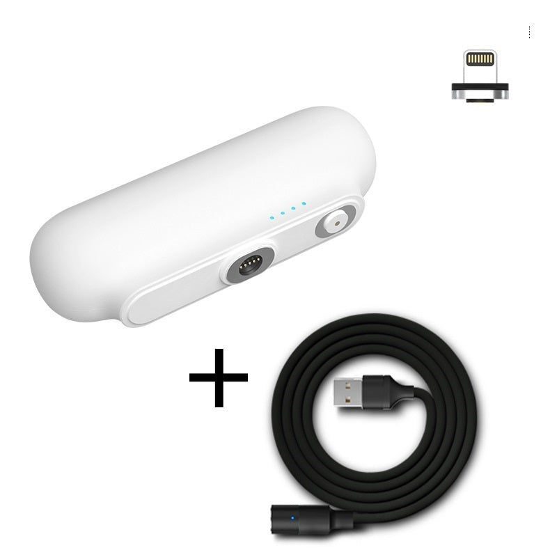 Batterie capsule magnétique portable – 2600 mAh, 3-en-1, USB-C / Micro / iPhone, personnalisable