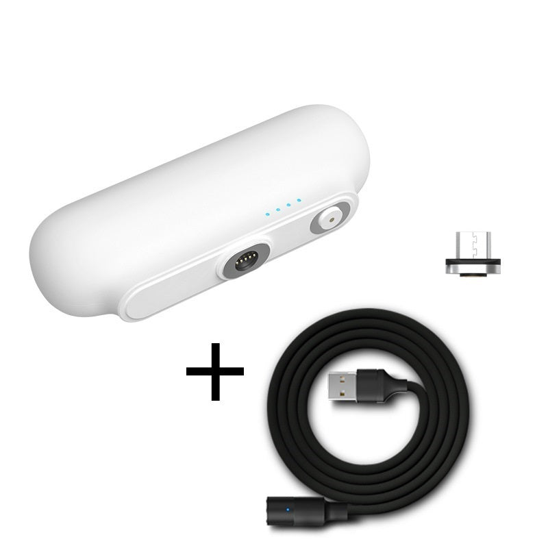 Batterie capsule magnétique portable – 2600 mAh, 3-en-1, USB-C / Micro / iPhone, personnalisable