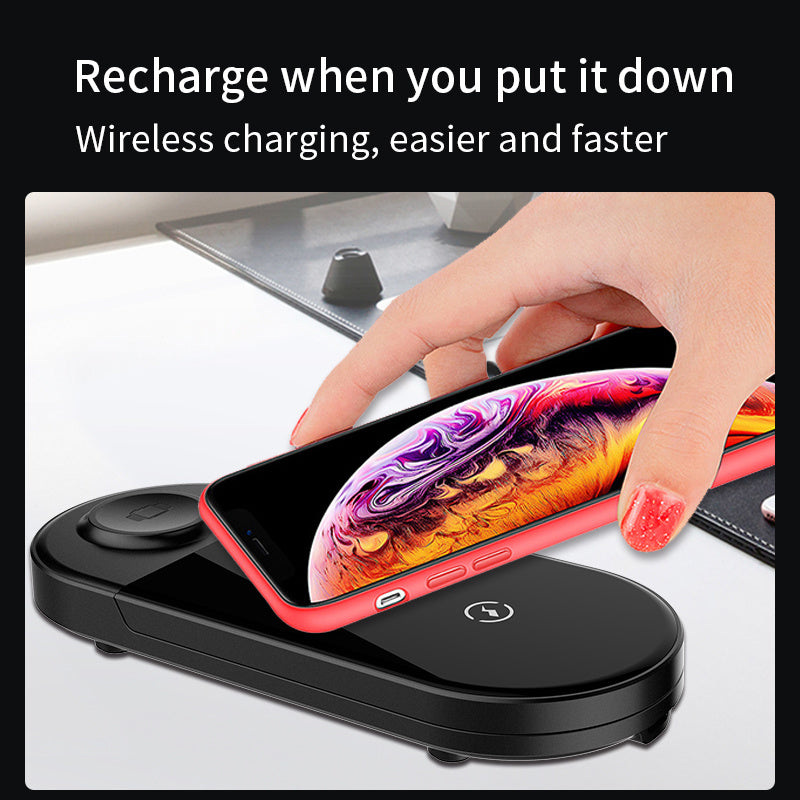 15W Fast Charge Wireless Charger Mobile Phone Watch Headset Three In One Vertical Foldable