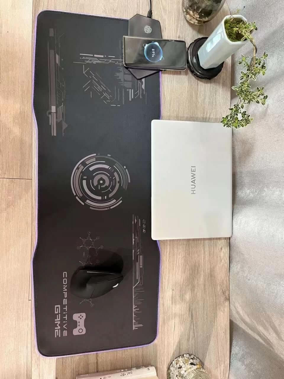 Tapis de souris de jeu lumineux  TYPC Interface