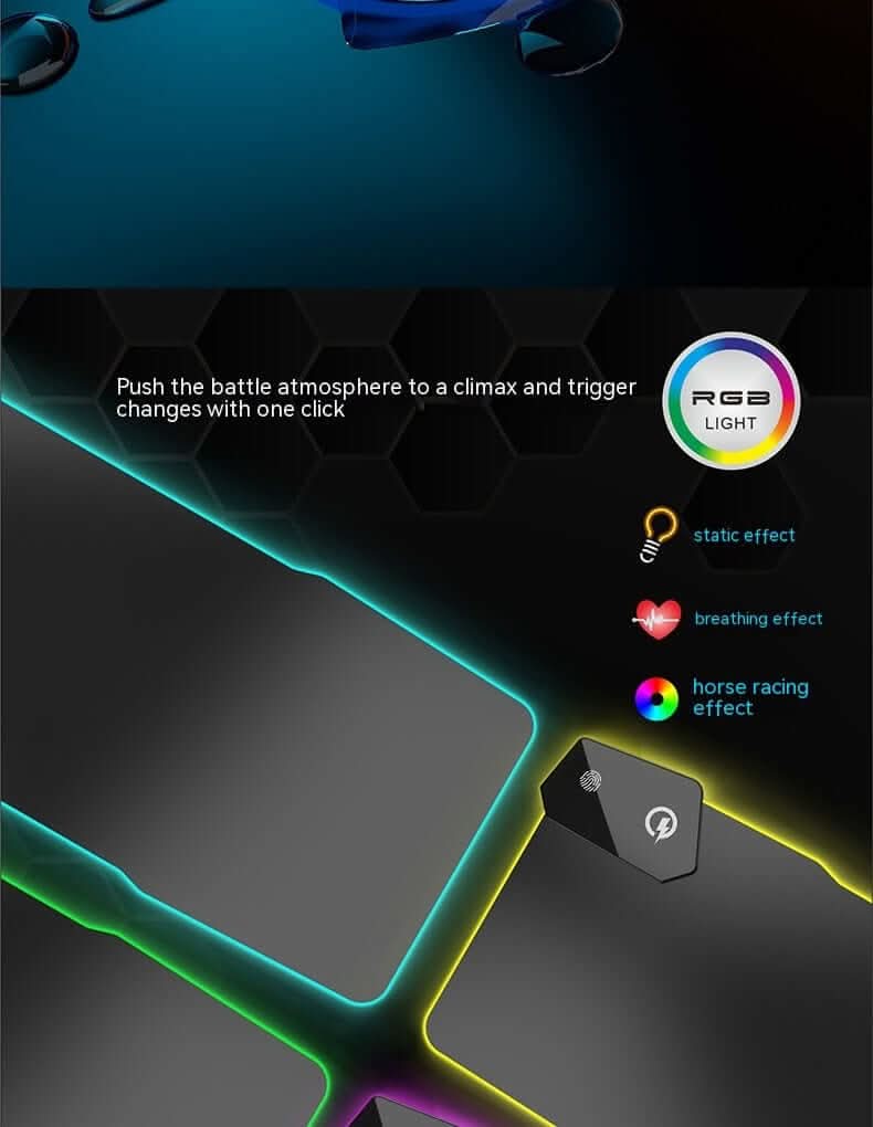 Tapis de souris de jeu lumineux  TYPC Interface