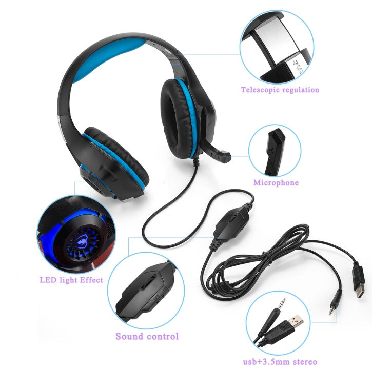 Casque gaming lumineux In Zhuo GM-1 avec microphone