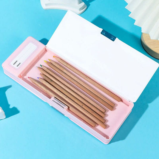 Boîte à crayons multifonction en plastique