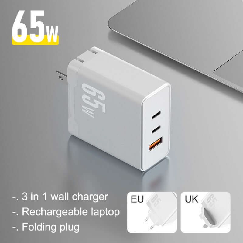 Chargeur Multiport GaN 65 W – Recharge Ultra-Rapide