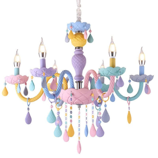 Lampe de Chambre Macaron en Cristal
