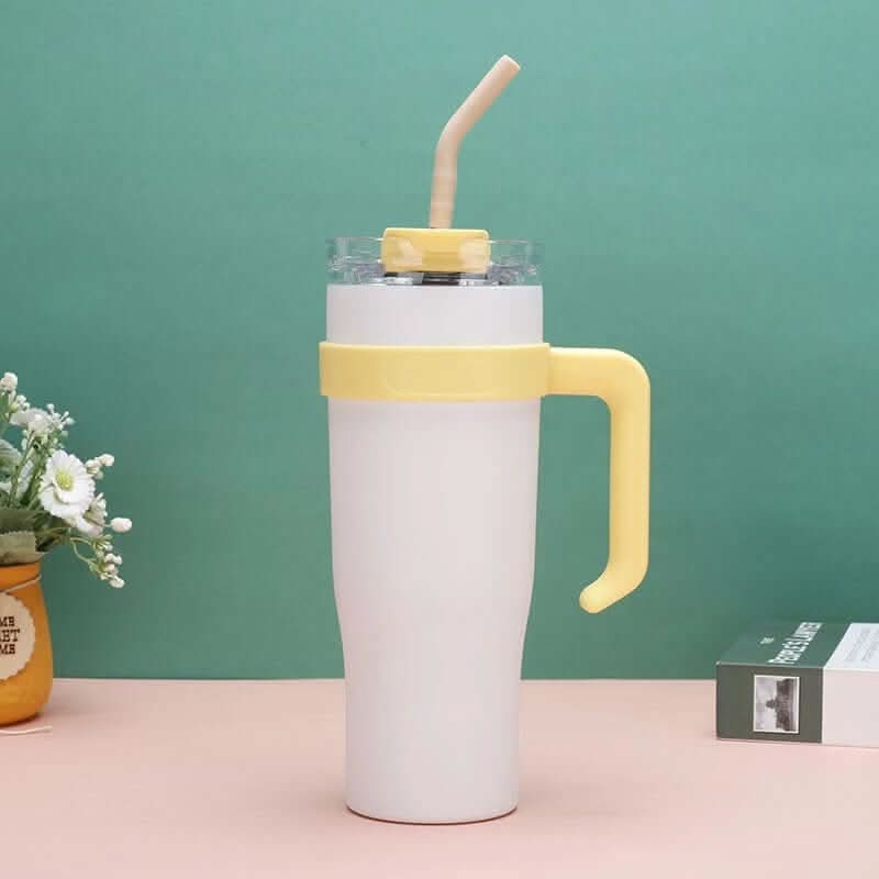 Gourde Grande Capacité avec Poignée, Sangle & Paille