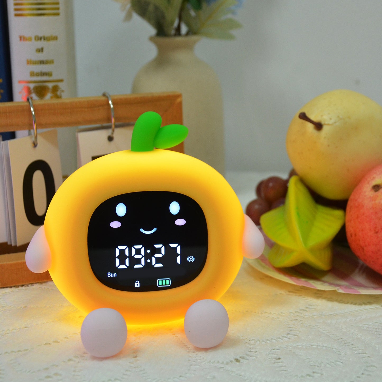 Cartoon Lychee Alarm Clock White Noise Mobile Phone Holder Multifunctional