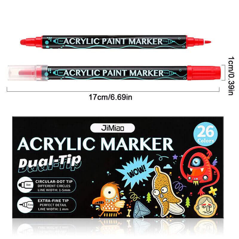 Set of 26 acrylic paint markers