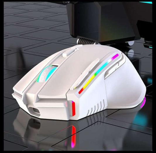 Souris de jeu sans fil rechargeable E-sports RVB colorée