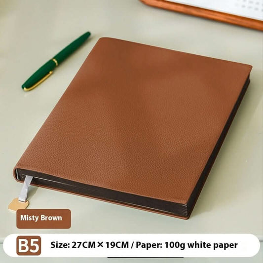 Lychee pattern soft leather cover notebook