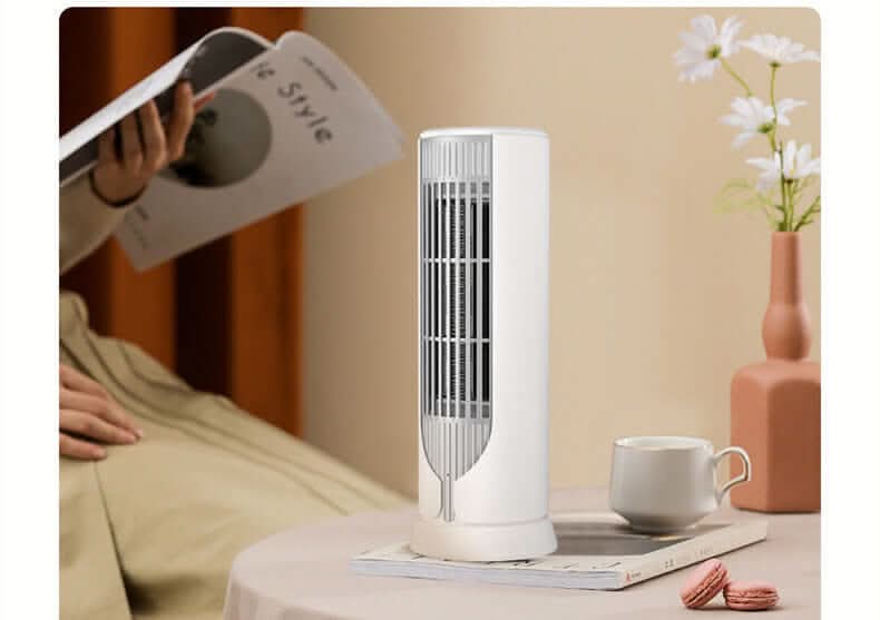Chauffage portable double ventilateur – Silencieux, rapide, idéal pour bureau et maison