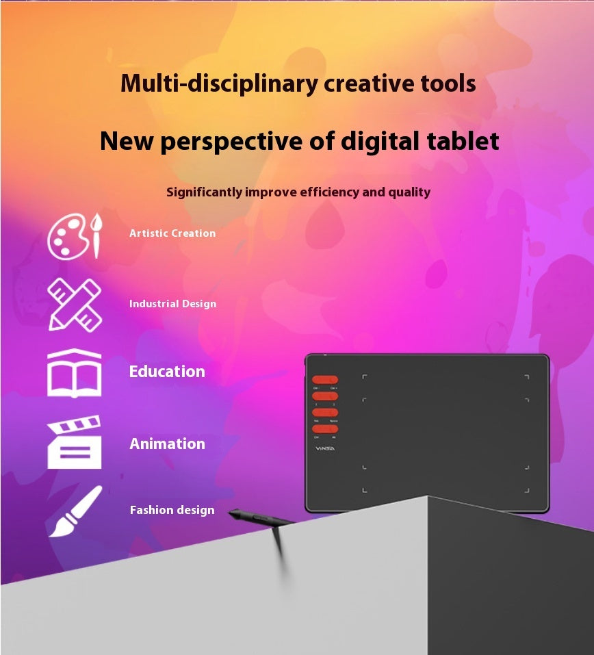 Wencai Drawing Board 16384 Level T505Pro Graphics Tablet