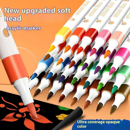 Ensemble de Marqueurs Acryliques à Tête Souple