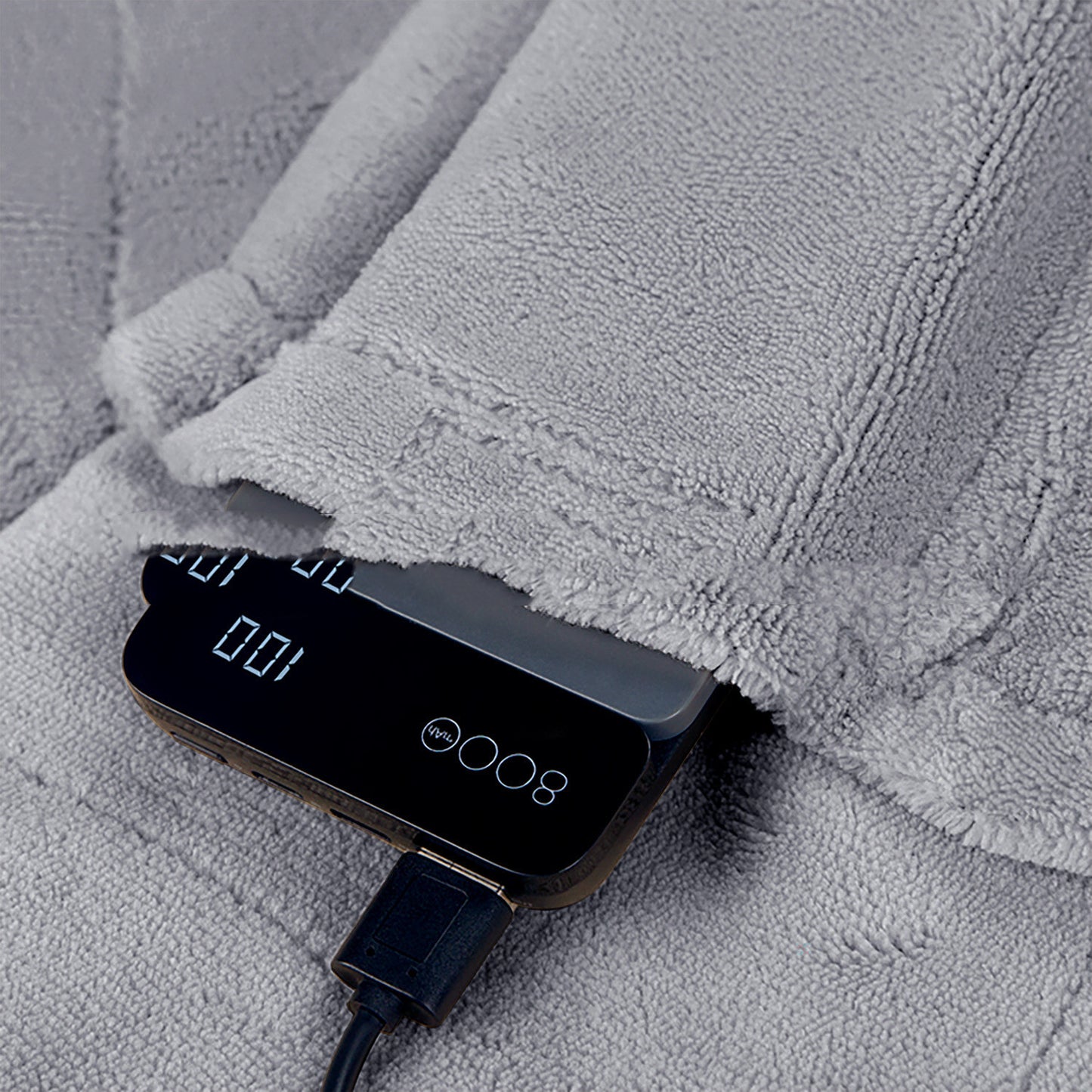 USB Electric Heating Blanket Pure Color Suede Heating To Keep Warm