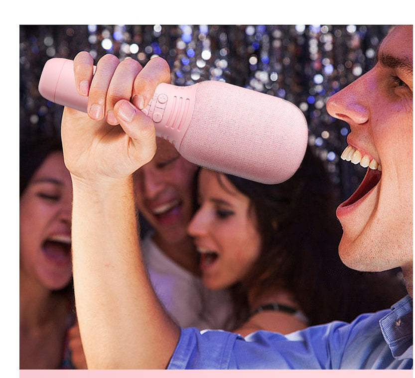 Wireless Karaoke Handheld Microphone With Speaker Bluetooth 5.0 Echo Loudspeaker Music Cordless Mikrofon For Singing