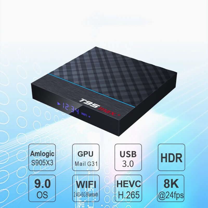 T95 Max Plus – Boîtier TV Intelligent Android 9.0