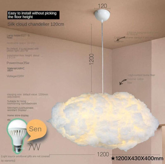 Lustre créatif en forme de nuage
