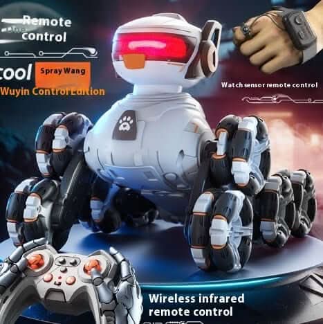 Voiture télécommandée intelligente à huit roues, robot chien, cascade et déformation