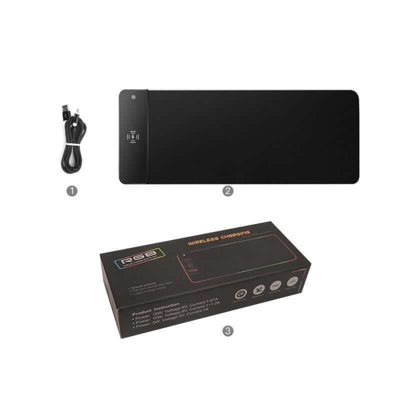 Tapis de souris RGB avec charge sans fil