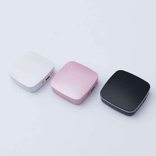 Miroir LED pliable avec lumière d’appoint et batterie externe – 3-en-1 beauté & énergie