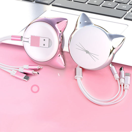 Mignonne voiture à câble de données à fonction télescopique