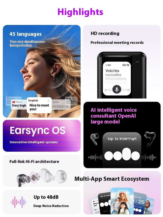 Écouteurs Bluetooth IA