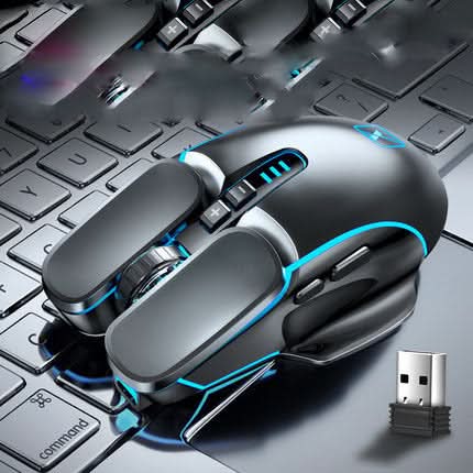 Souris sans fil rechargeable – design minimaliste, 6 boutons, 3500 DPI