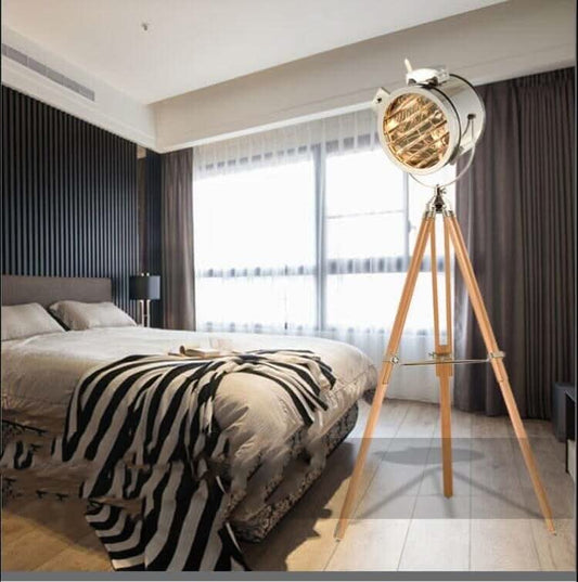 Lampadaire de scène style industriel trépied