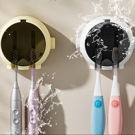 Porte-brosse à dents mural sans perçage – design astronaute, hygiénique, compact, salle de bain moderne