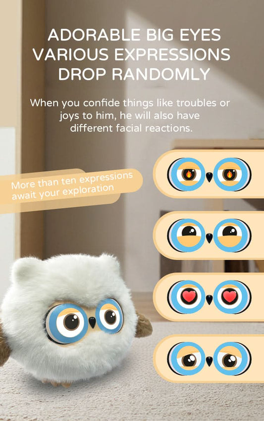 Peluche hibou interactive – compagnon éducatif pour enfants