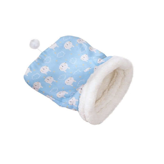Nid sac de couchage pour chat – couverture chaude, forme enveloppante, tissu doux, usage intérieur