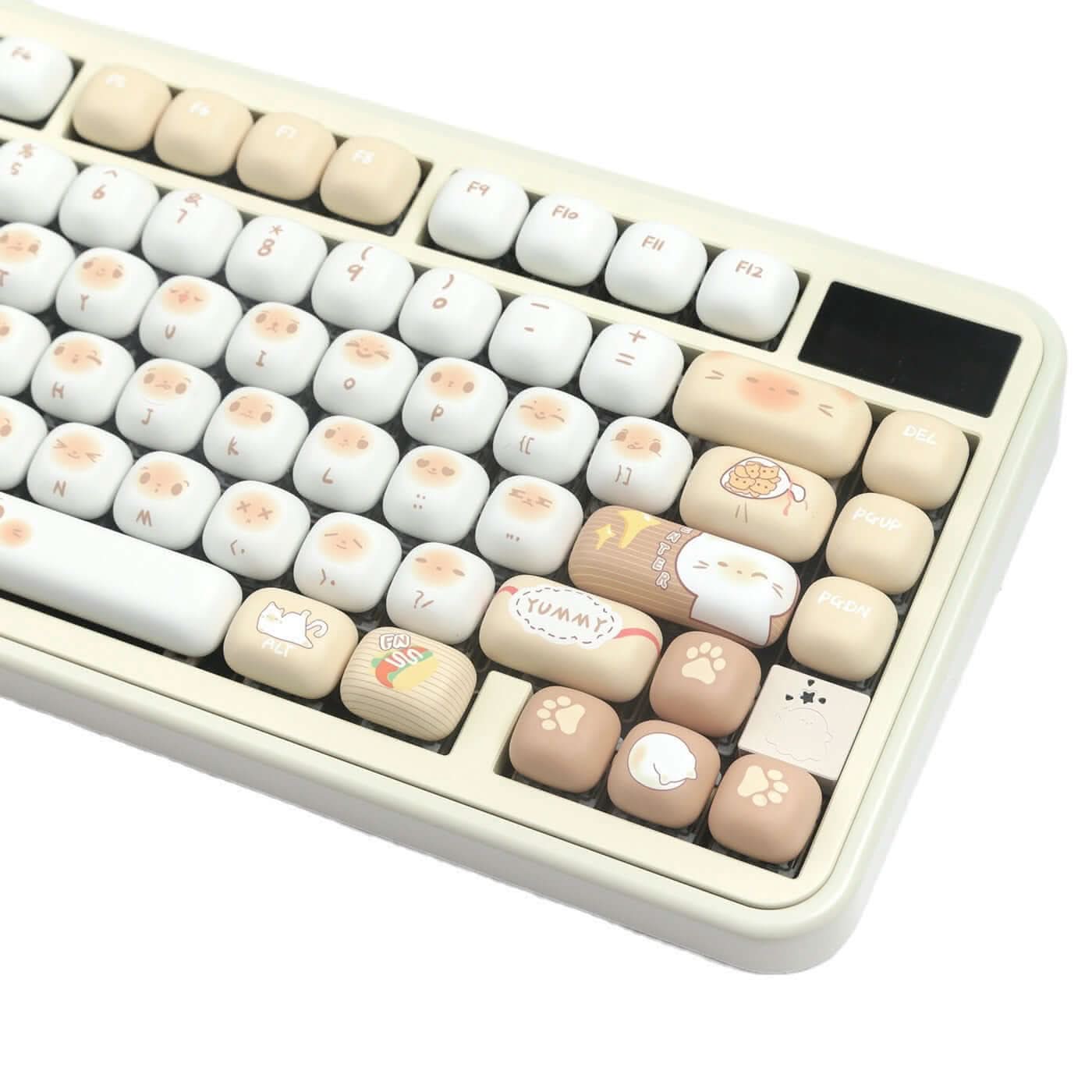 Jeu complet de capuchons de touches "Steamed Bread Cat"