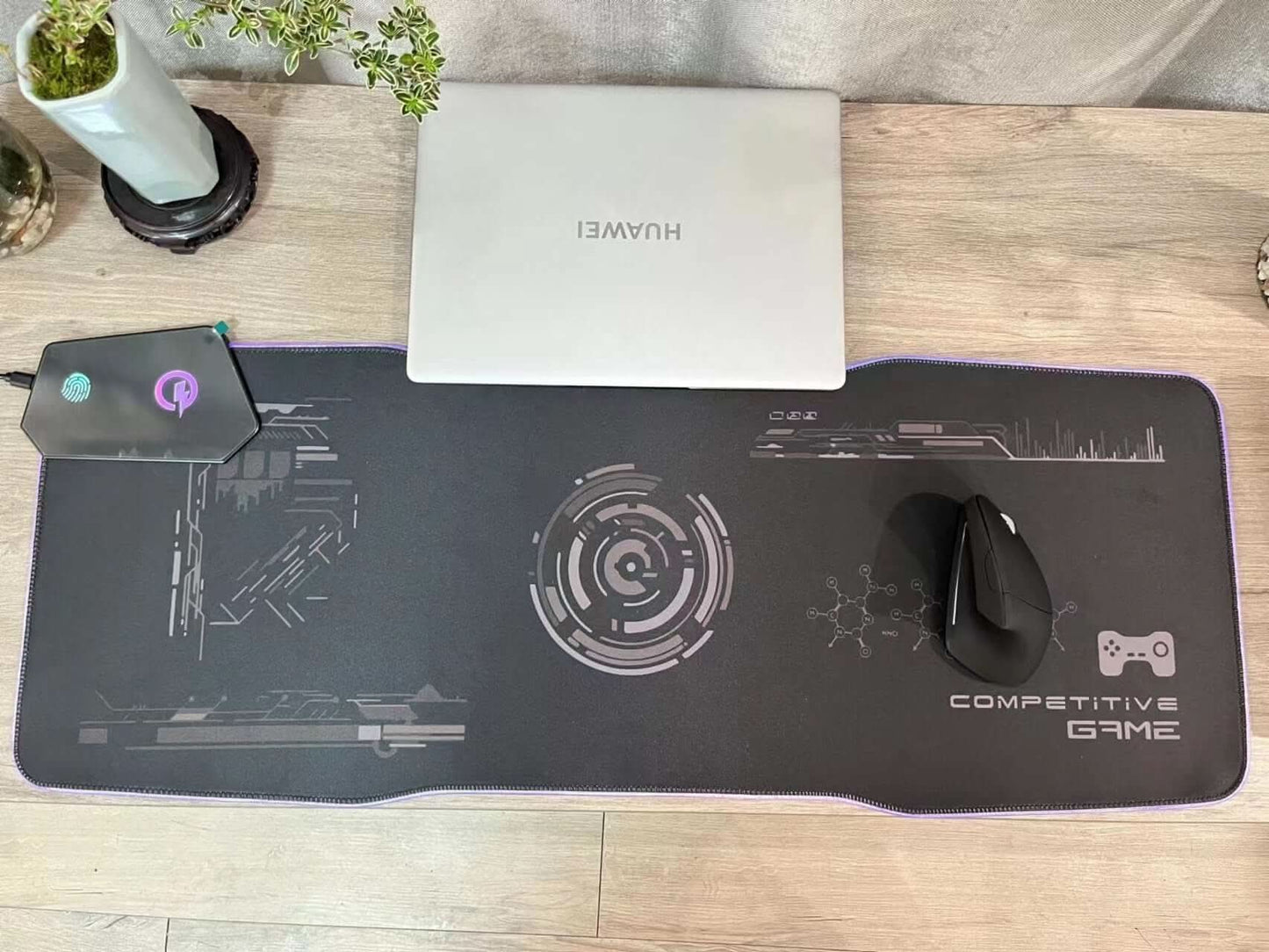 Tapis de souris de jeu lumineux  TYPC Interface