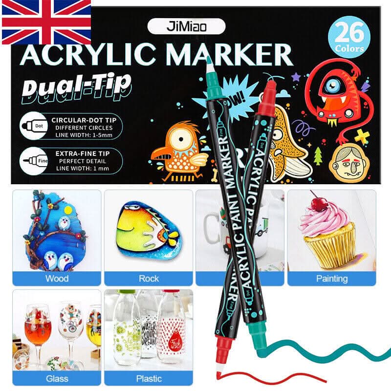 Set of 26 acrylic paint markers