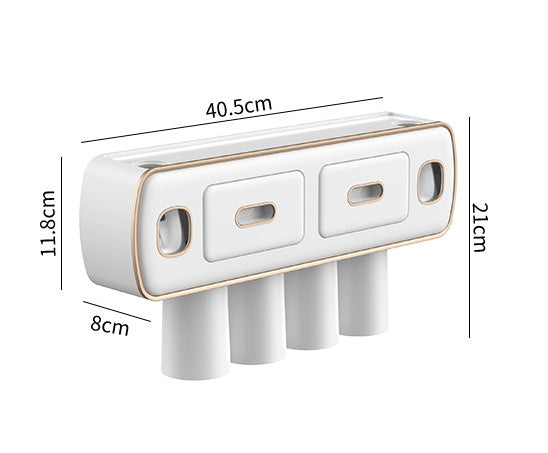Wall-mounted Punch-free Multi-functional Toothbrush Rack