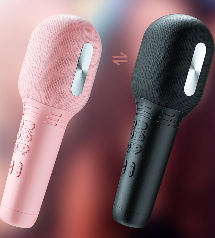 Wireless Karaoke Handheld Microphone With Speaker Bluetooth 5.0 Echo Loudspeaker Music Cordless Mikrofon For Singing