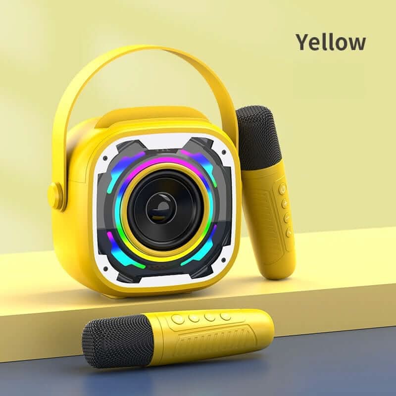 Enceinte Bluetooth Karaoké Rechargeable – Microphone & LED Festives