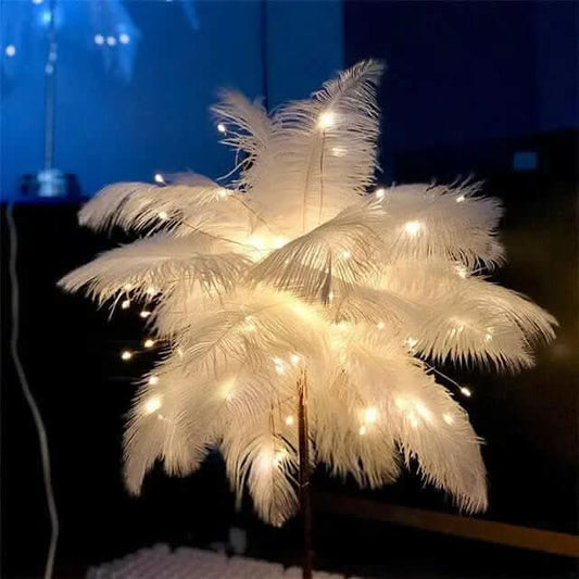 Lampe de table nordique en plumes Les Visionnaires