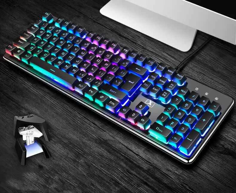 Ensemble clavier, souris et casque Steampunk Les Visionnaires