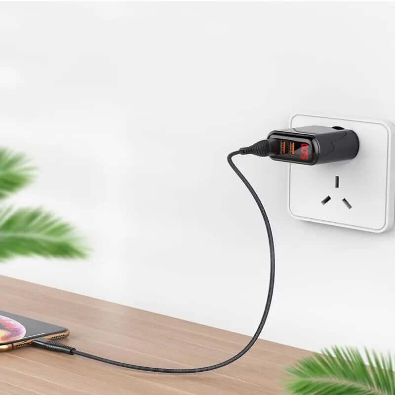 chargeur USB 3 ports avec affichage LED Les Visionnaires
