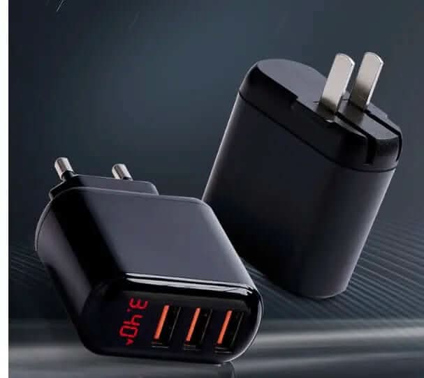 chargeur USB 3 ports avec affichage LED Les Visionnaires