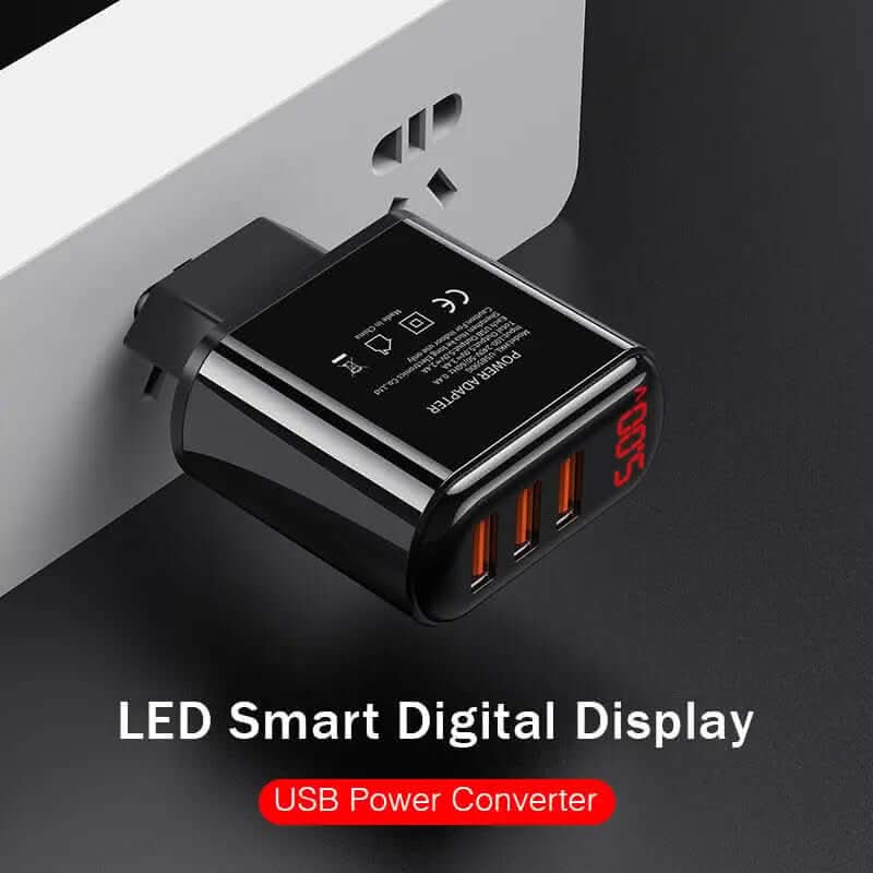 chargeur USB 3 ports avec affichage LED Les Visionnaires