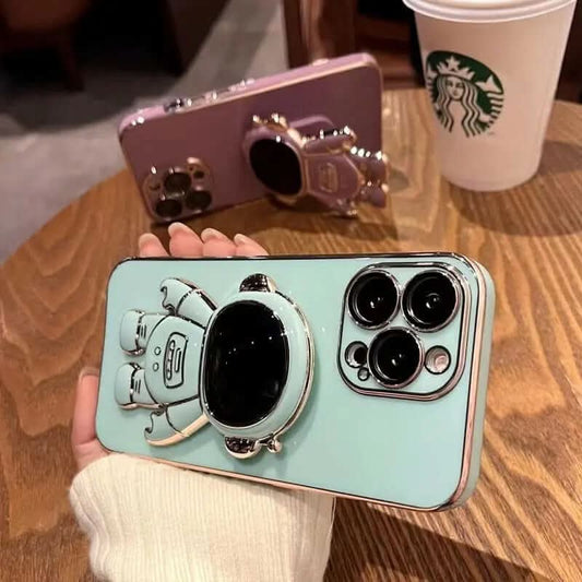 Coque de téléphone avec film d'objectif autonome et support électroplaqué Les Visionnaires