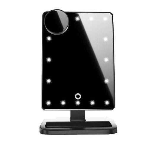 Miroir de maquillage tactile avec 20 LED, haut-parleur Bluetooth et musique Les Visionnaires