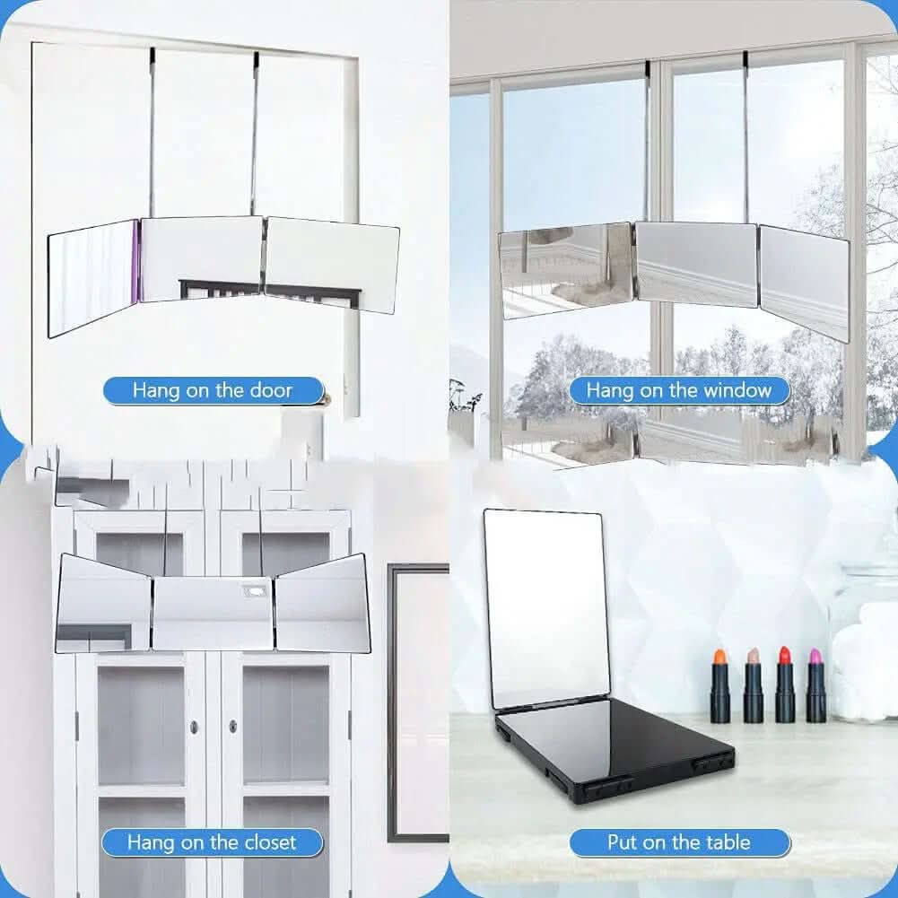miroir de maquillage télescopique à trois faces Les Visionnaires